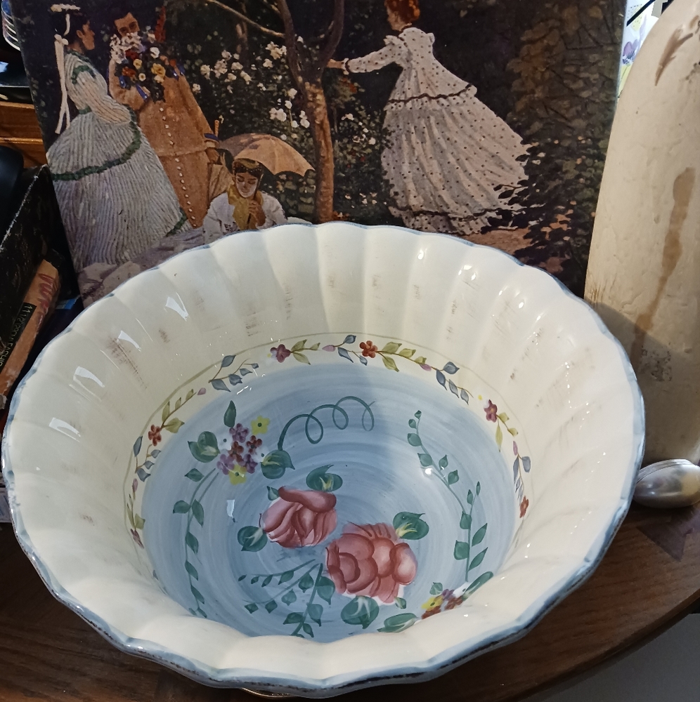 Certified International Floral Large 13"×7" Pasta Serving Bowl🍲A 🎁VINTAGE GEM. - Picture 7 of 16